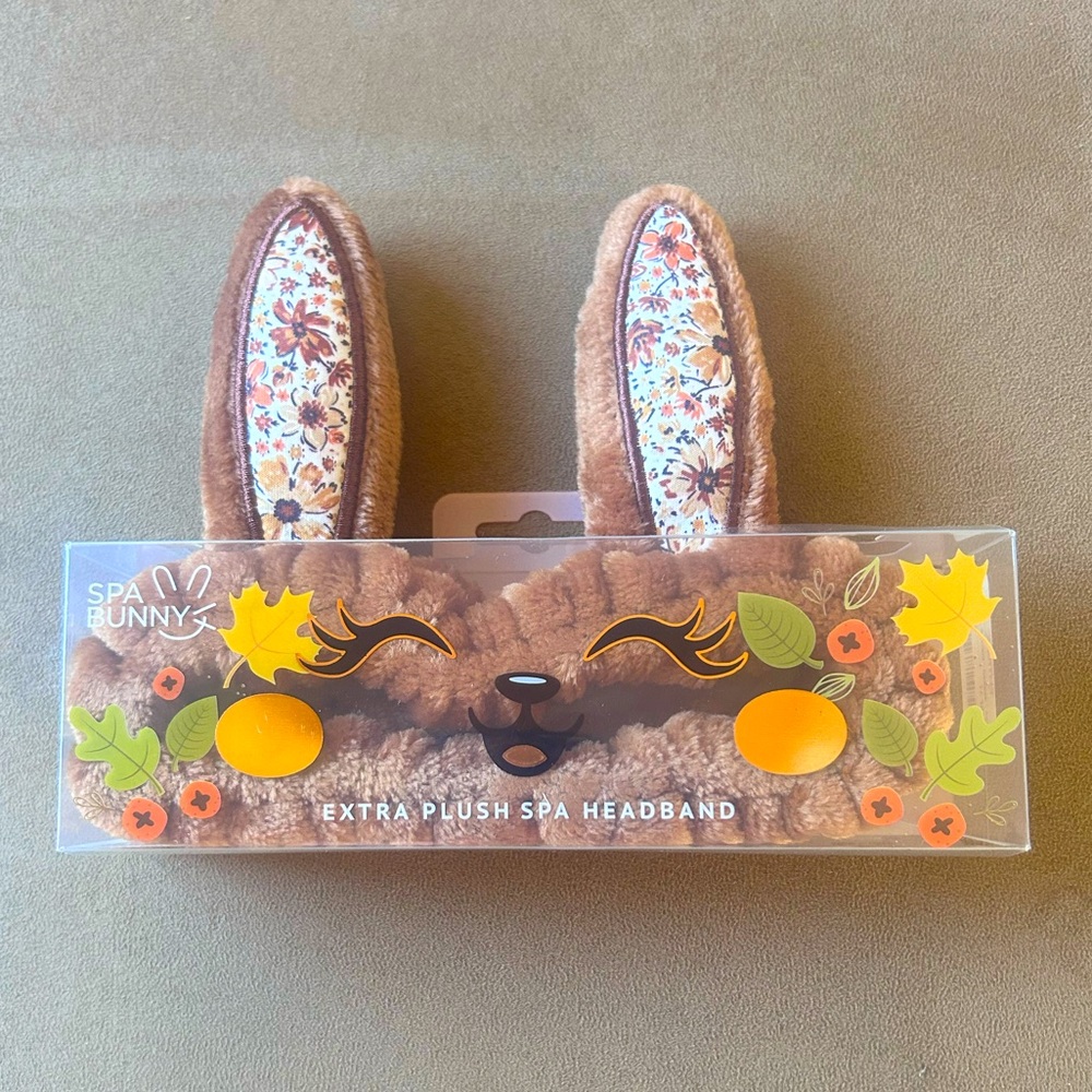 Spa Bunny Brown Fox Deer Extra Plush Spa Headband Pampering Christmas Gift